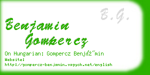 benjamin gompercz business card